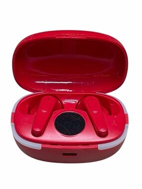 10/$25🦋 Unbranded Red Wireless Bluetooth In-Ear Earbuds with LED Display